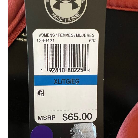 Under Armour Fitted Coldgear 1/4 Zip Pullover Jacket Size XL Rose Fitness Run - Picture 6 of 12